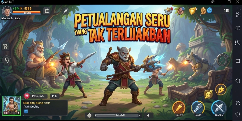 Screenshot gameplay <strong>62HOT</strong> menunjukkan aksi petualangan yang mendebarkan.