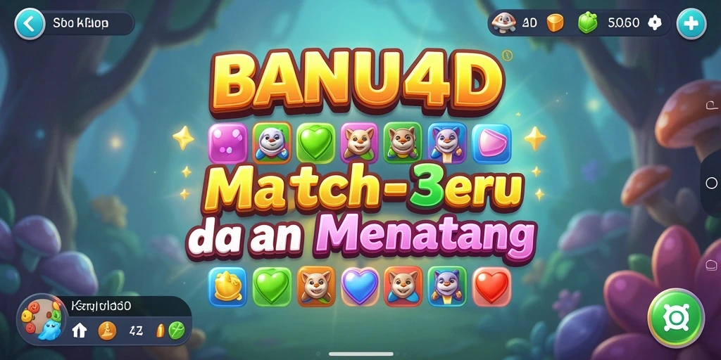 Tampilan seru gameplay BANYU4D dalam mencocokkan elemen.