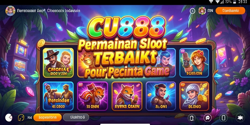 Tampilan gameplay CU888 yang penuh warna dan menarik.