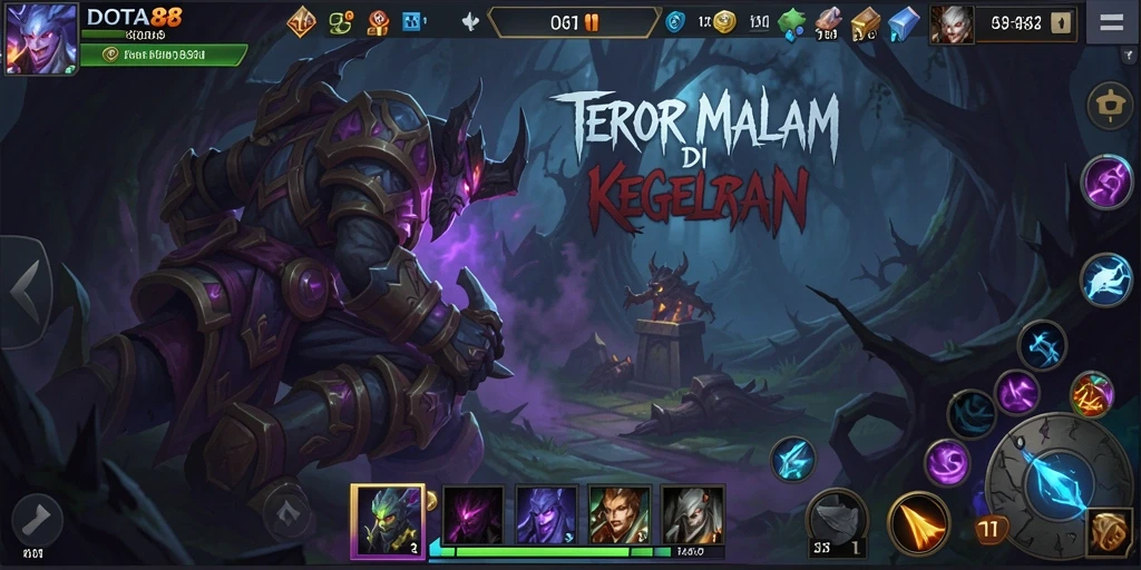 Tangkapan layar gameplay DOTA88 yang menampilkan suasana Horror yang mencekam.