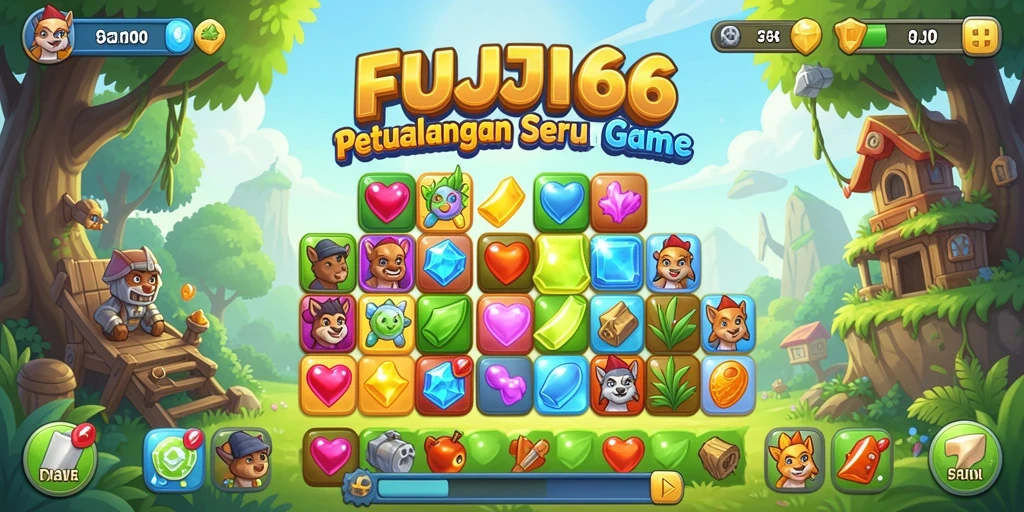 Screenshot gameplay menampilkan momen seru dalam FUJI66.