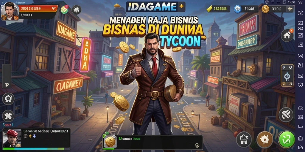 Gameplay menarik dari IDAGAME menampilkan strategi bisnis yang menantang.