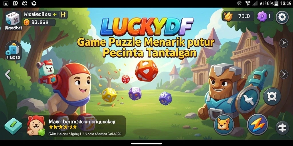 Tampilan gameplay puzzle yang menantang dan menarik.