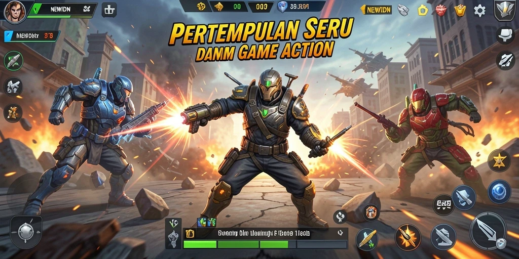 Screenshot gameplay <strong>NEWIDN</strong> menunjukkan aksi pertarungan yang intens dan mendebarkan.