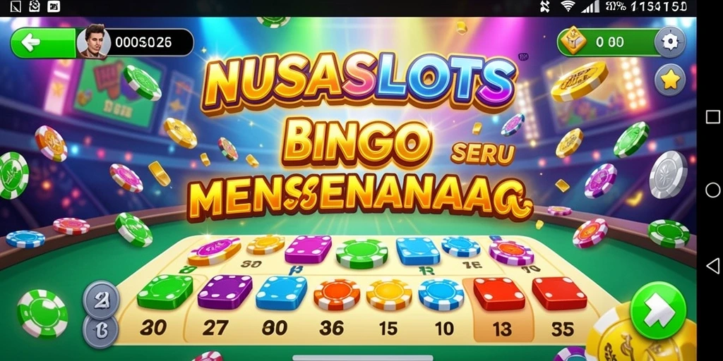 Tampilan menarik dari gameplay NUSASLOTS dengan suasana Bingo yang menawan.