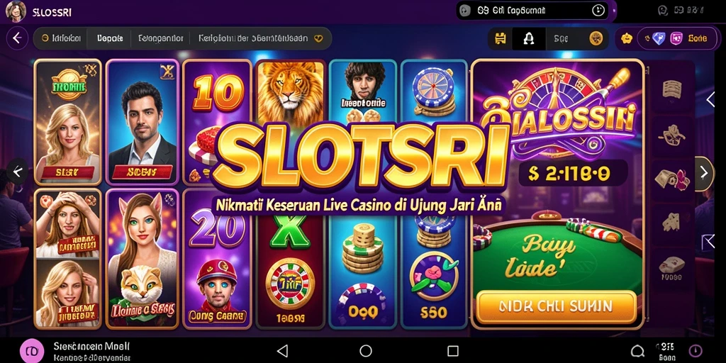 Gameplay menegangkan dan interaktif di SLOTSRI Live Casino.