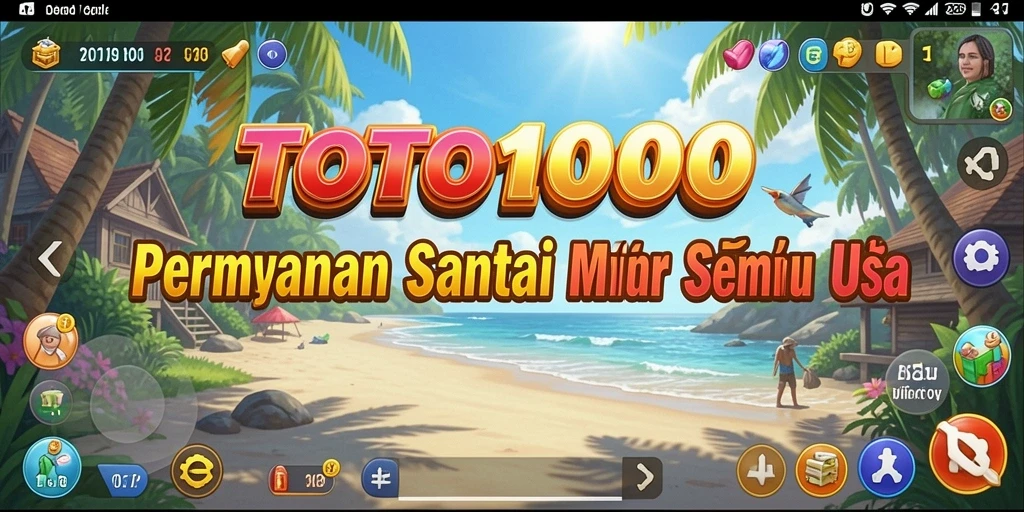 Tampilan gameplay TOTO1000 yang menyenangkan dan penuh warna.