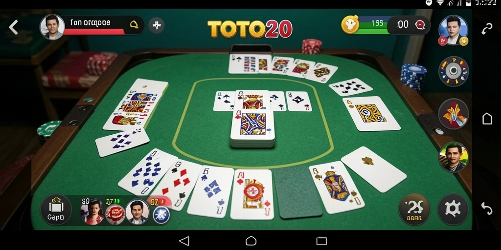Tampilan gameplay TOTO20 yang menarik saat bermain Gaple.