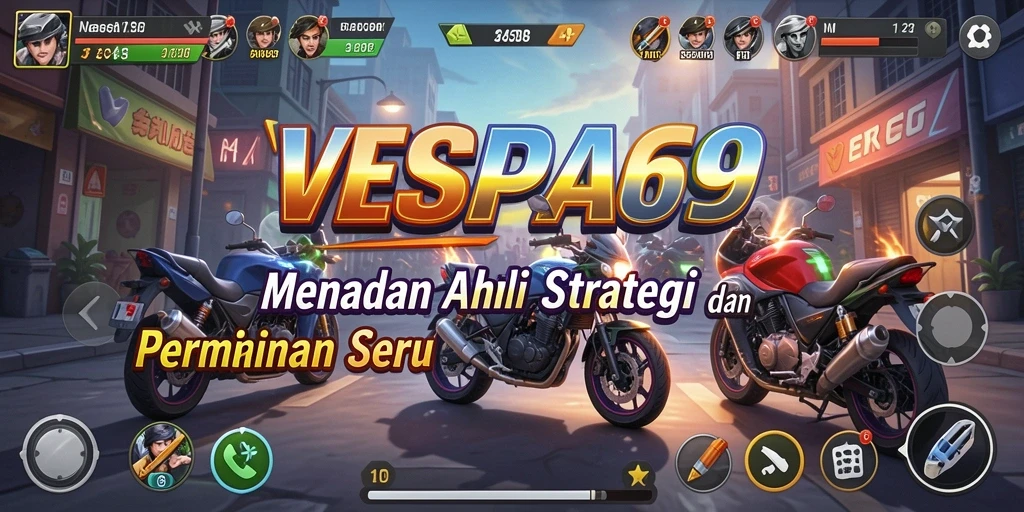 Screenshot utama VESPA69 menampilkan aksi strategis yang mendebarkan.