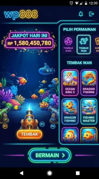 Tampilan antarmuka aplikasi wp888 yang bersih dan modern.